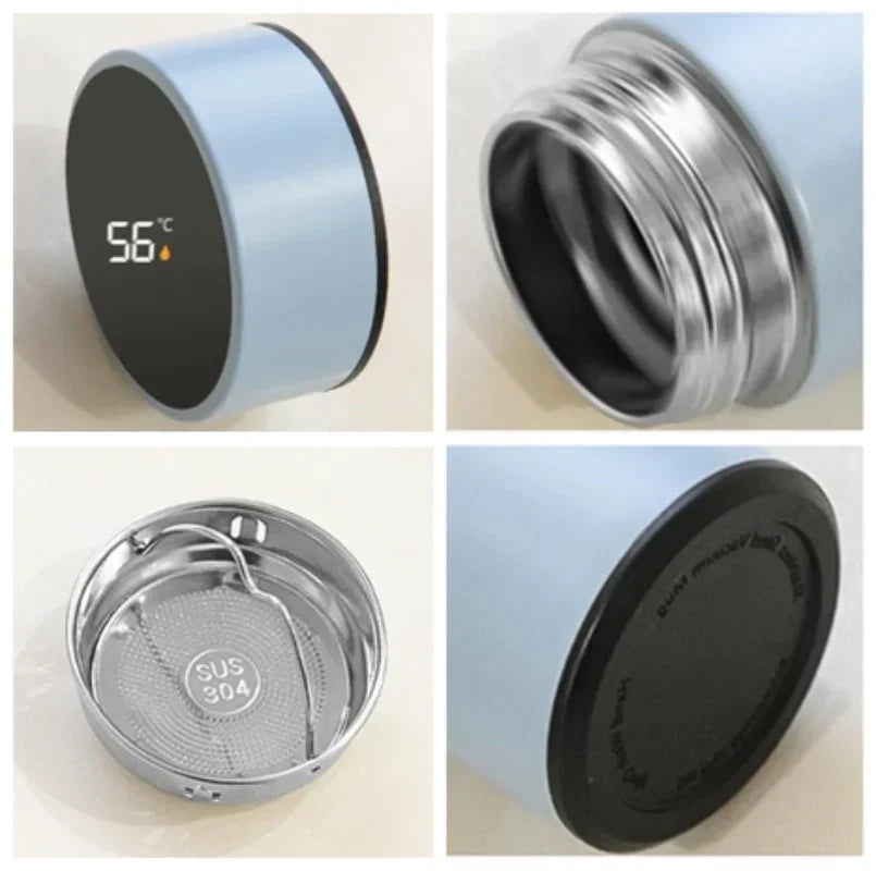 Smart Thermos Bottle 200ml – LED Temperature Display & Built-in Tea Filter